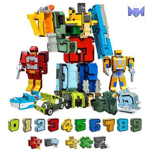 Numbertron Transformation Building Blocks Action Figure Math Educational Toy