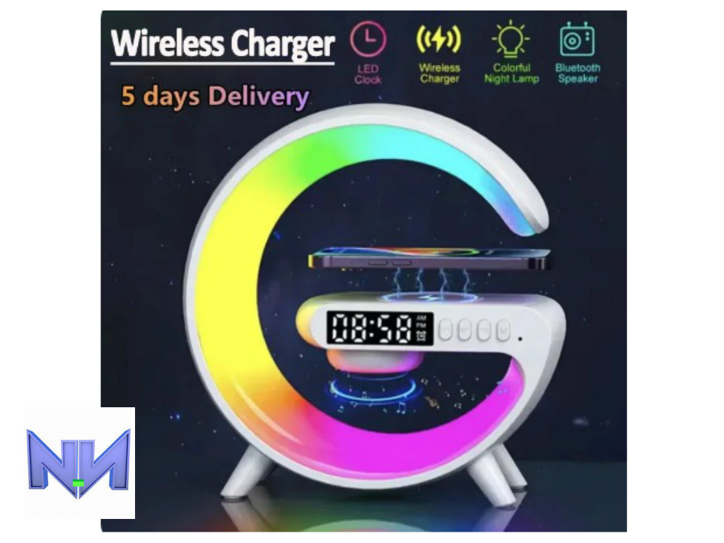 15W Multifunction Wireless Charger Speaker Stand Night Light Fast Charging Station for iPhone Samsung