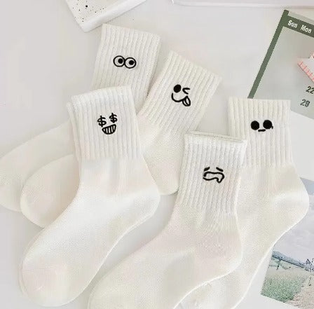 5 Pairs Funny Cartoon Short Socks Set