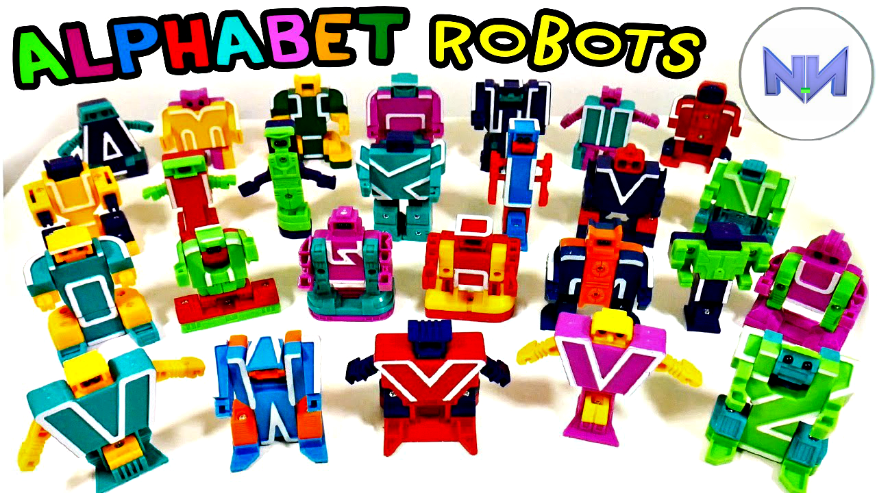 26 Pcs Alphabet Transformation Robot Toys English Letter Learn A-Z Action Figures